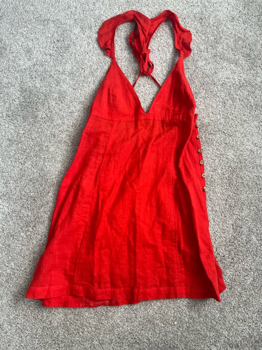 Free People Red Halter Mini Dress